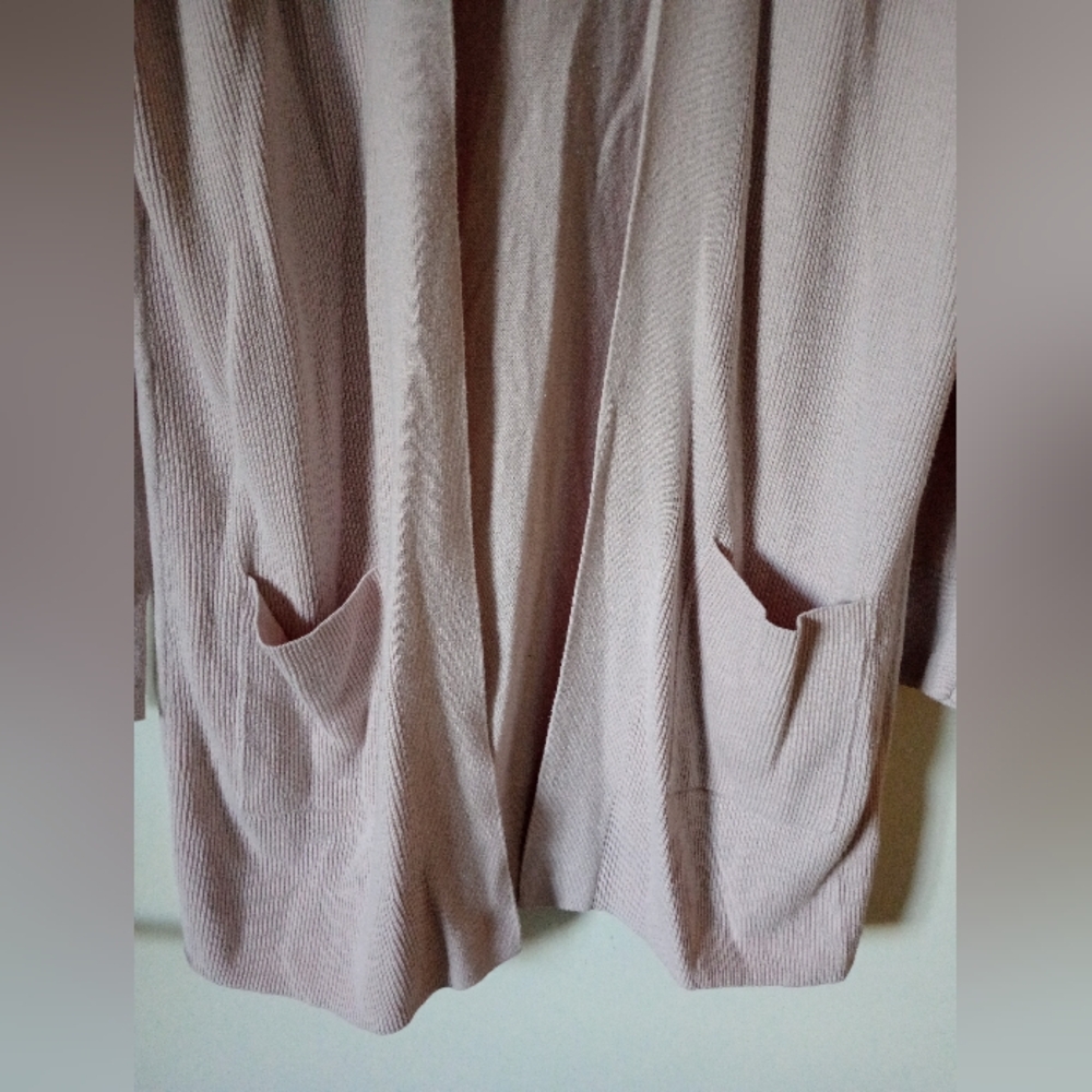 Gap Light Dusty Rose Open Front Cardigan Kimono With Pockets Size Medium - Picture 6 of 14